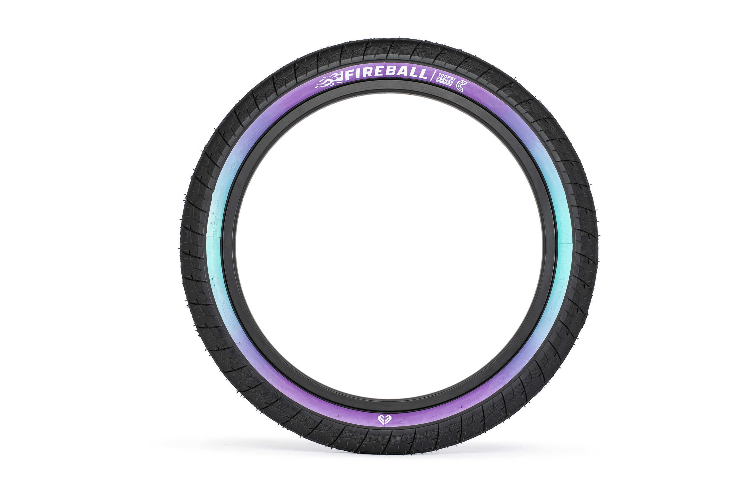 Éclat Fireball Tire (Black / Purple Teal Fade Sidewall) - 1