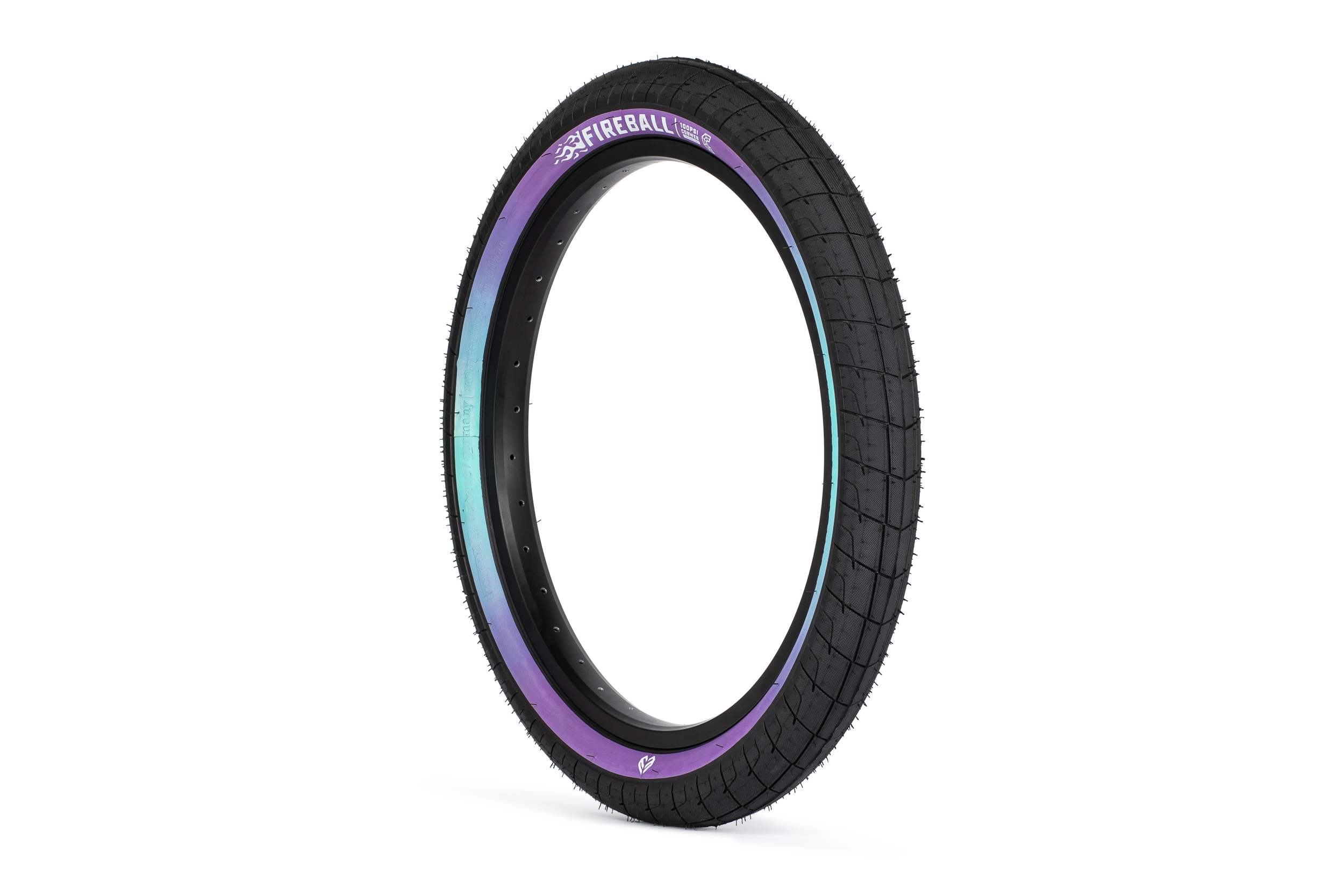 Éclat Fireball Tire (Black / Purple Teal Fade Sidewall) - 2