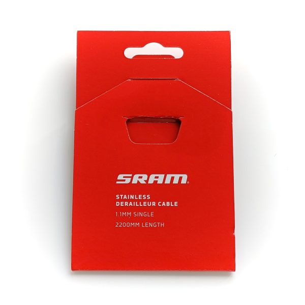 SRAM Stainless Derailleur Cable 1.1 mm (Single, 2200 mm)